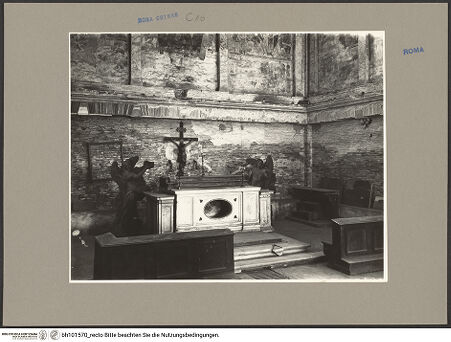 Vorderseite von ICCD [https://www.deutsche-digitale-bibliothek.de/content/lizenzen/rv-fz/] Sant'Urbano alla Caffarella - Sanktuarium, bh101570_recto. Foto.