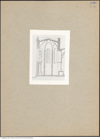 Vorderseite von unbekannt [https://www.deutsche-digitale-bibliothek.de/content/lizenzen/rv-fz/] Santa Caterina d'Alessandria - Aufriss der Orsinikapelle, bh102004_recto. Foto.