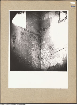 Vorderseite von Bibliotheca Hertziana [https://www.deutsche-digitale-bibliothek.de/content/lizenzen/rv-fz/] WanddekorationJüngstes Gericht (?) - Rechte Seite, oberes Register: Engel, bh102230_recto. Foto.