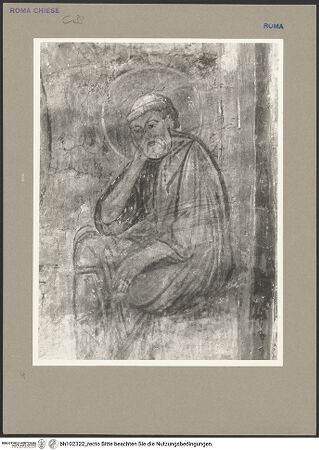 Vorderseite von Hutzel, Max [https://rightsstatements.org/page/CNE/1.0/] Szenen aus dem Leben und der Passion Christi, verschiedene Märtyrer und Szenen aus der Vita der Heiligen Urban und CaeciliaVita und Passion Christi - Die Geburt Christi, Detail: Joseph, bh102322_recto. Foto: Hutzel, Max.