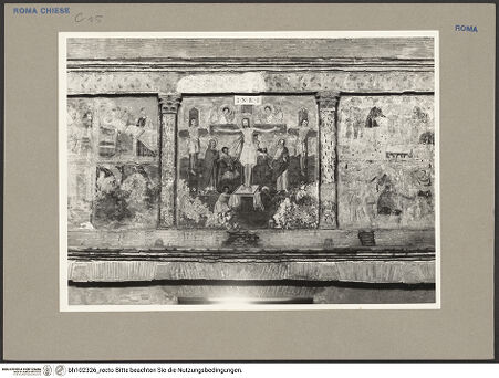 Vorderseite von Hutzel, Max [https://rightsstatements.org/page/CNE/1.0/] Szenen aus dem Leben und der Passion Christi, verschiedene Märtyrer und Szenen aus der Vita der Heiligen Urban und CaeciliaVita und Passion Christi - Die Grablegung Christi, Christus im Limbus, Kreuzigung, Kreuztragung, der Verrat des Judas, Christus vor Pilatus, bh102326_recto. Foto.