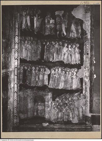 Vorderseite von ICCD [https://www.deutsche-digitale-bibliothek.de/content/lizenzen/rv-ez/] Jüngstes GerichtLinke Wand: Paradies - Drittes - sechstes Register, bh103023_recto. Foto.