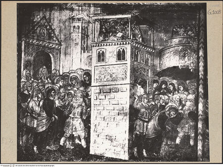 Vorderseite von ICCD [https://www.deutsche-digitale-bibliothek.de/content/lizenzen/rv-ez/] Passion Christi und Erscheinungen nach der AuferstehungChristus vor seinen Richtern - Gesamtansicht, bh103028_recto. Foto.