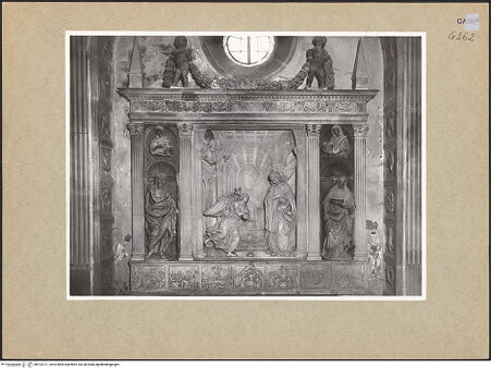 Vorderseite von ICCD [https://www.deutsche-digitale-bibliothek.de/content/lizenzen/rv-ez/] Altar der Verkündigung - Teilansicht, bh103121_recto. Foto.