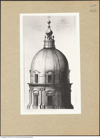 Vorderseite von ICCD [https://www.deutsche-digitale-bibliothek.de/content/lizenzen/rv-ez/] Chiesa del Gesù Nuovo - Zeichnung der Kuppel (zerstört 1778), bh103135_recto. Foto.