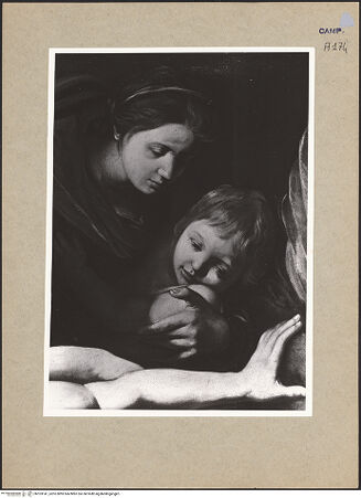 Vorderseite von ICCD [https://www.deutsche-digitale-bibliothek.de/content/lizenzen/rv-ez/] Die sieben Werke der Barmherzigkeit - Detail: Madonna, bh103141_recto. Foto.