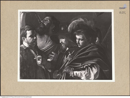 Vorderseite von ICCD [https://www.deutsche-digitale-bibliothek.de/content/lizenzen/rv-ez/] Die sieben Werke der Barmherzigkeit - Detail: Samson, Obdachlose beherbergen und Nackte bekleiden (Teil), bh103146_recto. Foto.