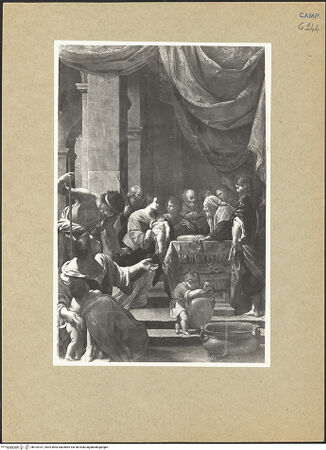 Vorderseite von ICCD [https://www.deutsche-digitale-bibliothek.de/content/lizenzen/rv-ez/] Die Darbringung des Christuskindes im Tempel - Gesamtansicht, bh103167_recto. Foto.