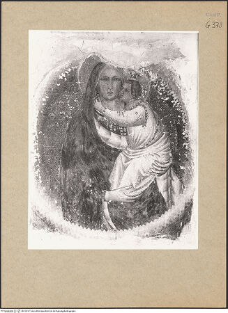 Vorderseite von ICCD [https://www.deutsche-digitale-bibliothek.de/content/lizenzen/rv-ez/] Madonna - Gesamtansicht (während der Restaurierung), bh103187_recto. Foto.