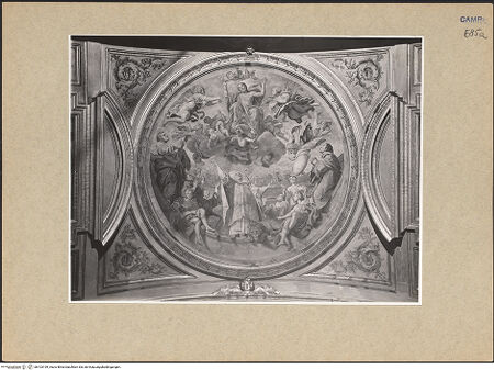 Vorderseite von ICCD [https://www.deutsche-digitale-bibliothek.de/content/lizenzen/rv-ez/] Szenen aus dem Leben des Heiligen JanuariusJanuarius und seine Gefährten im Amphitheater von Pozzuoli - Gesamtansicht (vor der Restaurierung), bh103199_recto. Foto.