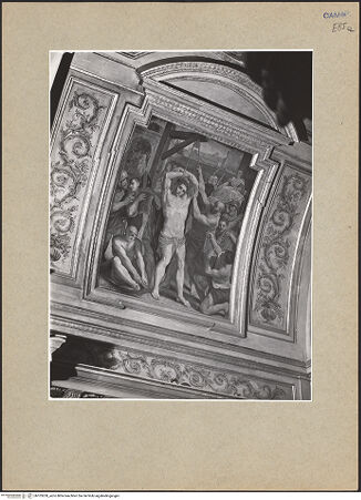 Vorderseite von ICCD [https://www.deutsche-digitale-bibliothek.de/content/lizenzen/rv-ez/] Szenen aus dem Leben des Heiligen JanuariusMartyrium des heiligen Januarius - Gesamtansicht (vor der Restaurierung), bh103200_recto. Foto.