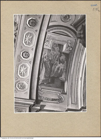 Vorderseite von ICCD [https://www.deutsche-digitale-bibliothek.de/content/lizenzen/rv-ez/] Szenen aus dem Leben des Heiligen JanuariusJanuarius verweigert die Anbetung heidnischer Standbilder - Gesamtansicht (vor der Restaurierung), bh103204_recto. Foto.