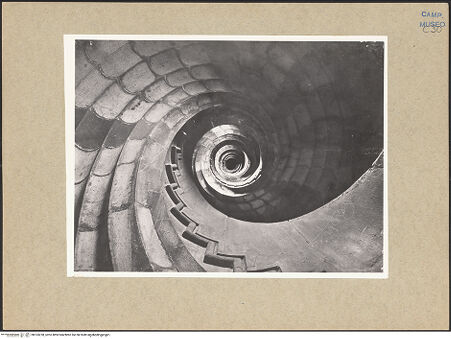 Vorderseite von ICCD [https://www.deutsche-digitale-bibliothek.de/content/lizenzen/rv-ez/] Castel NuovoSala dei Baroni - Wendeltreppe, bh103228_recto. Foto.