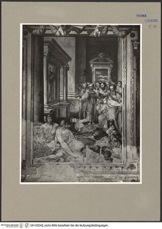 Vorderseite von ICCD [https://www.deutsche-digitale-bibliothek.de/content/lizenzen/rv-ez/] Der heilige Diego heilt einen Besessenen - , bh103242_recto. Foto.