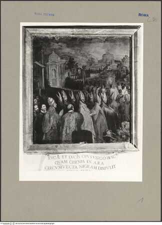 Vorderseite von ICCD [https://www.deutsche-digitale-bibliothek.de/content/lizenzen/rv-ez/] Prozession mit dem wundertätigen Marienbild von Aracoeli - , bh103243_recto. Foto.