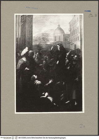 Vorderseite von ICCD [https://www.deutsche-digitale-bibliothek.de/content/lizenzen/rv-ez/] Predigt der heilige Rosa von Viterbo - , bh103283_recto. Foto.