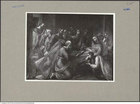 Vorderseite von ICCD [https://www.deutsche-digitale-bibliothek.de/content/lizenzen/rv-ez/] Tod Mariens - Gesamtansicht, bh103340_recto. Foto.