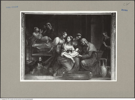 Vorderseite von ICCD [https://www.deutsche-digitale-bibliothek.de/content/lizenzen/rv-ez/] Geburt Mariens - Gesamtansicht, bh103380_recto. Foto.