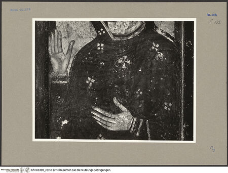 Vorderseite von ICCD [https://www.deutsche-digitale-bibliothek.de/content/lizenzen/rv-ez/] Marienikone - Detail: Hände, bh103396_recto. Foto.