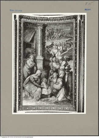 Vorderseite von ICCD [https://www.deutsche-digitale-bibliothek.de/content/lizenzen/rv-ez/] KapellenausstattungAnbetung der Könige - Gesamtansicht, bh103402_recto. Foto.