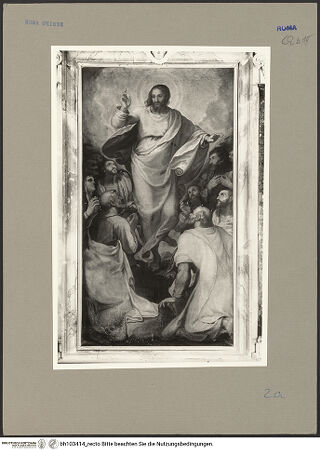 Vorderseite von ICCD [https://www.deutsche-digitale-bibliothek.de/content/lizenzen/rv-ez/] Himmelfahrt Christi - , bh103414_recto. Foto.