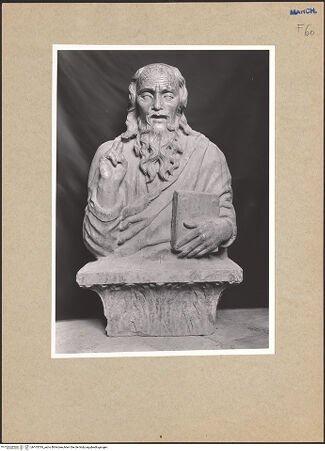 Vorderseite von ICCD [https://www.deutsche-digitale-bibliothek.de/content/lizenzen/rv-ez/] Segnender heiliger Gregor - , bh103519_recto. Foto.