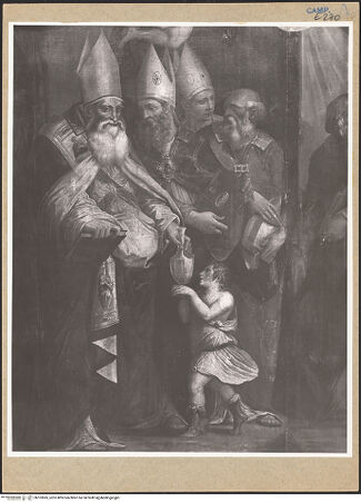 Vorderseite von ICCD [https://www.deutsche-digitale-bibliothek.de/content/lizenzen/rv-ez/] Die Schutzheiligen von Neapel - Linke Seite, bh103585_recto. Foto.