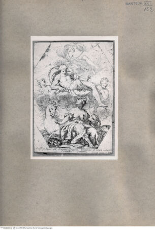 Vorderseite von  [http://creativecommons.org/publicdomain/mark/1.0/] Personifikation der Stadt Venedig, darüber Jupiter - , bh103596. Foto.