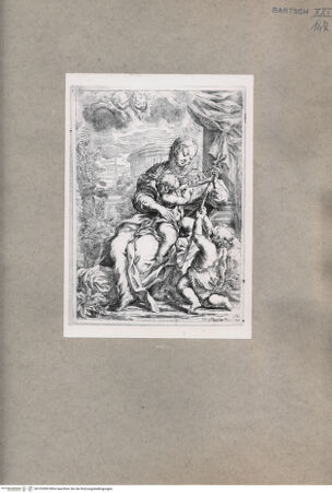 Vorderseite von  [http://creativecommons.org/publicdomain/mark/1.0/] Maria mit dem Jesuskind und dem Johannesknaben - , bh103599. Foto.