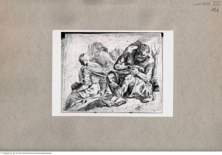 Vorderseite von  [http://creativecommons.org/publicdomain/mark/1.0/] Sitzender, arbeitender Mann und eine Frau - , bh103615. Foto.