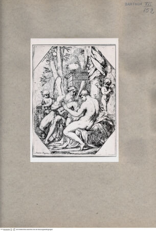 Vorderseite von  [http://creativecommons.org/publicdomain/mark/1.0/] Saturn und Rhea - , bh103688. Foto.