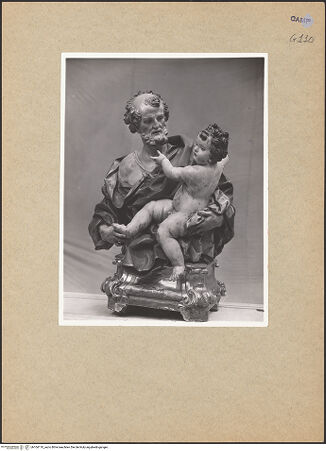 Vorderseite von Sopr. BAS NA [https://www.deutsche-digitale-bibliothek.de/content/lizenzen/rv-ez/] Der heilige Joseph mit dem Christuskind - Gesamtansicht, bh104110_recto. Foto.