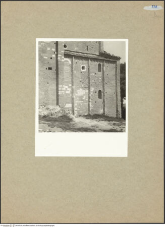 Vorderseite von Bibliotheca Hertziana [https://www.deutsche-digitale-bibliothek.de/content/lizenzen/rv-fz/] San Leone & Duomo - Rechte Flanke, Teilansicht, bh104159_recto. Foto: Lotz, ?.