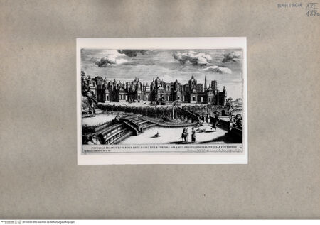 Vorderseite von  [http://creativecommons.org/publicdomain/mark/1.0/] Brunnen und Aufriss des Antiken Rom mit der Tiberinsel - , bh104303. Foto.