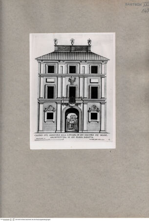 Vorderseite von  [http://creativecommons.org/publicdomain/mark/1.0/] Casino de Rossi alla Lungara - , bh104318. Foto.