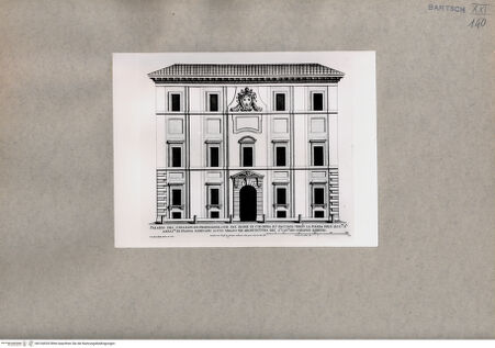 Vorderseite von  [http://creativecommons.org/publicdomain/mark/1.0/] Palazzo des Collegio de Propaganda Fide - , bh104320. Foto.