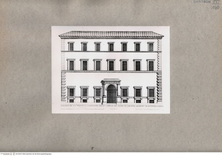 Vorderseite von  [http://creativecommons.org/publicdomain/mark/1.0/] Fassade des Palazzo de Millini a S. Salvatore delle Copelle - , bh104327. Foto.