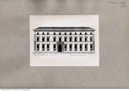 Vorderseite von  [http://creativecommons.org/publicdomain/mark/1.0/] Fassade des Palazzo Lancelotti - , bh104331. Foto.