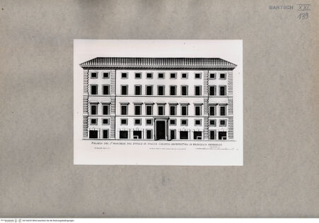 Vorderseite von  [http://creativecommons.org/publicdomain/mark/1.0/] Fassade des Palazzo del Bufalo - , bh104332. Foto.