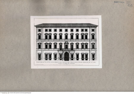 Vorderseite von  [http://creativecommons.org/publicdomain/mark/1.0/] Fassade des Palazzo Bighazzini - , bh104337. Foto.