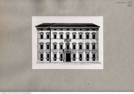 Vorderseite von  [http://creativecommons.org/publicdomain/mark/1.0/] Fassade des Palazzo Altieri - , bh104341. Foto.