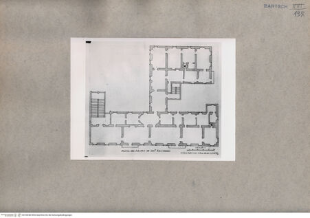 Vorderseite von  [http://creativecommons.org/publicdomain/mark/1.0/] Grundriss des Palazzo Falconieri - , bh104346. Foto.