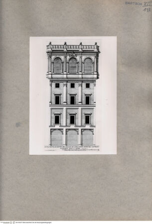 Vorderseite von  [http://creativecommons.org/publicdomain/mark/1.0/] Innenfassade des Palazzo Falconieri - , bh104347. Foto.