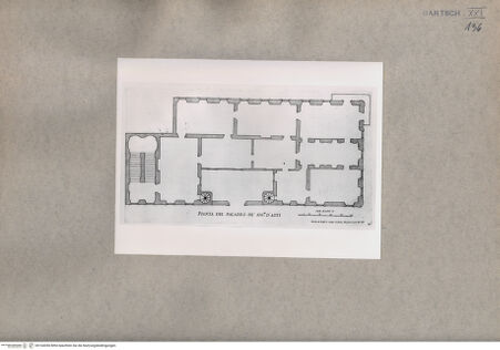 Vorderseite von  [http://creativecommons.org/publicdomain/mark/1.0/] Grundriss des Palazzo de Signori d'Asti - , bh104350. Foto.