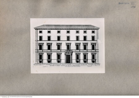 Vorderseite von  [http://creativecommons.org/publicdomain/mark/1.0/] Fassade des Palazzo Crescenzi - , bh104359. Foto.