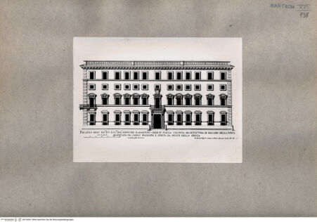 Vorderseite von  [http://creativecommons.org/publicdomain/mark/1.0/] Fassade des Palazzo Chigi - , bh104361. Foto.