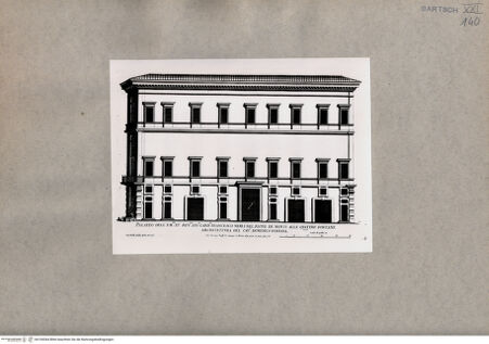 Vorderseite von  [http://creativecommons.org/publicdomain/mark/1.0/] Fassade des Palazzo Nerli - , bh104364. Foto.