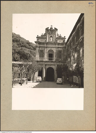 Vorderseite von Bibliotheca Hertziana [https://www.deutsche-digitale-bibliothek.de/content/lizenzen/rv-fz/] San FrancescoSanta Maria degli AngeliSüdfassade - Gesamtansicht, von Süden, bh104394_recto. Foto.