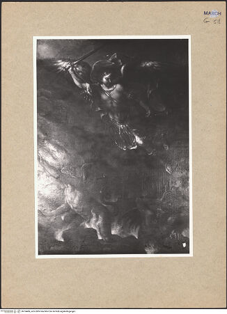 Vorderseite von G.F.N. [https://rightsstatements.org/page/CNE/1.0/] Der Erzengel Michael - Gesamtansicht, bh104486_recto. Foto.