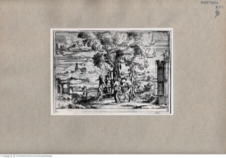 Vorderseite von  [http://creativecommons.org/publicdomain/mark/1.0/] Landschaft mit sechs Tänzerinnen - , bh104566. Foto.